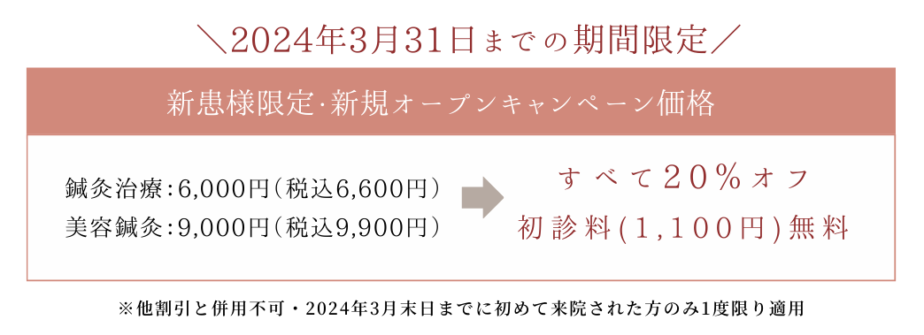 オープンキャンペーンを2024年3月末日まで延長します！ – はり